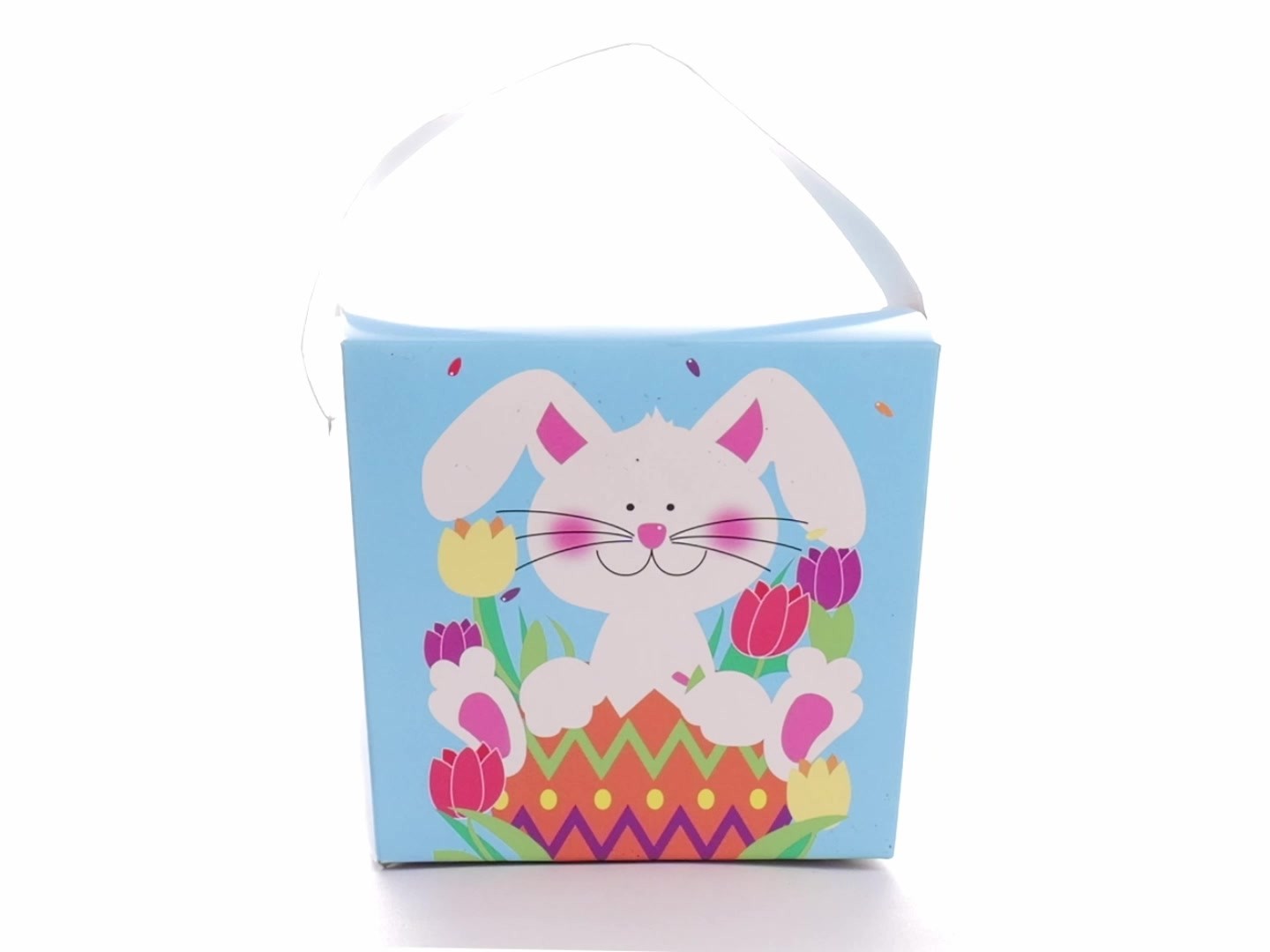 Easter Basket Style Dog Bow - Spring Bunny