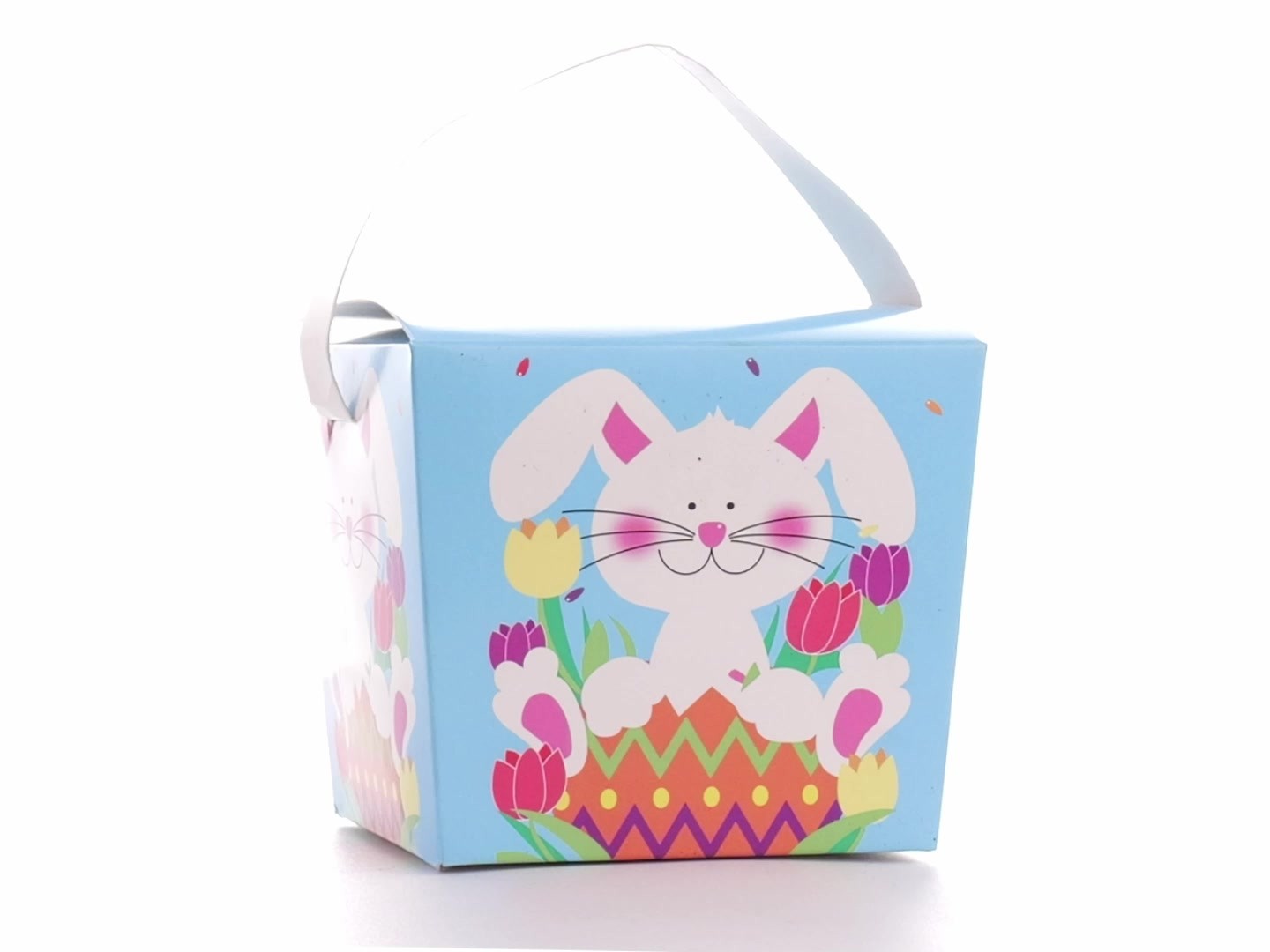 Easter Basket Style Dog Bow - Spring Bunny
