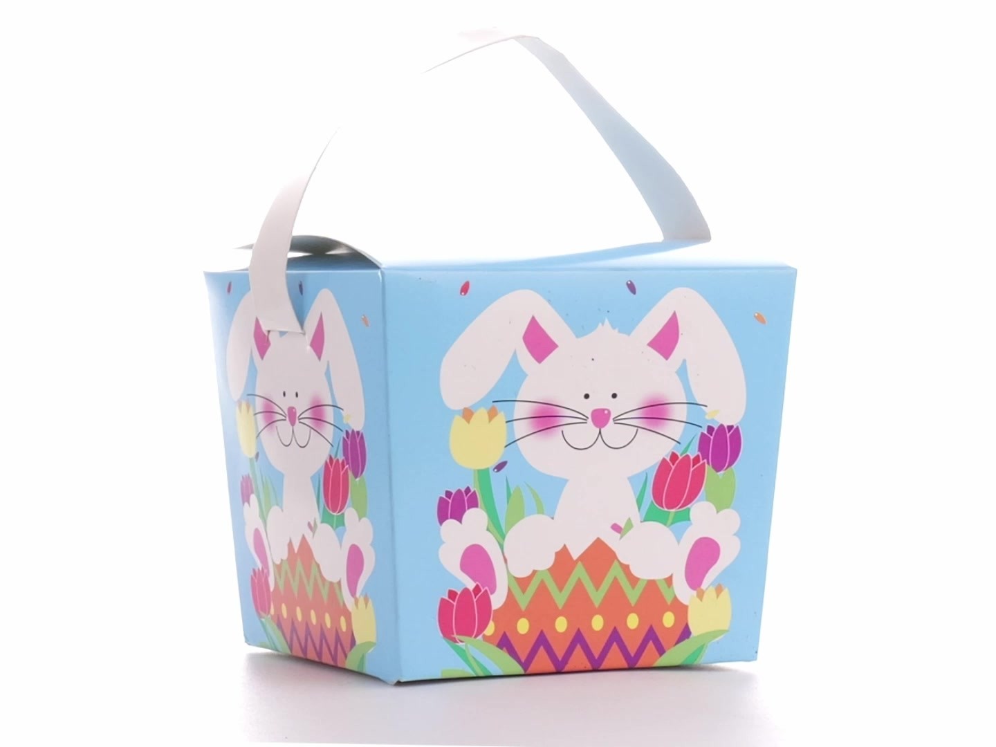 Easter Basket Style Dog Bow - Spring Bunny