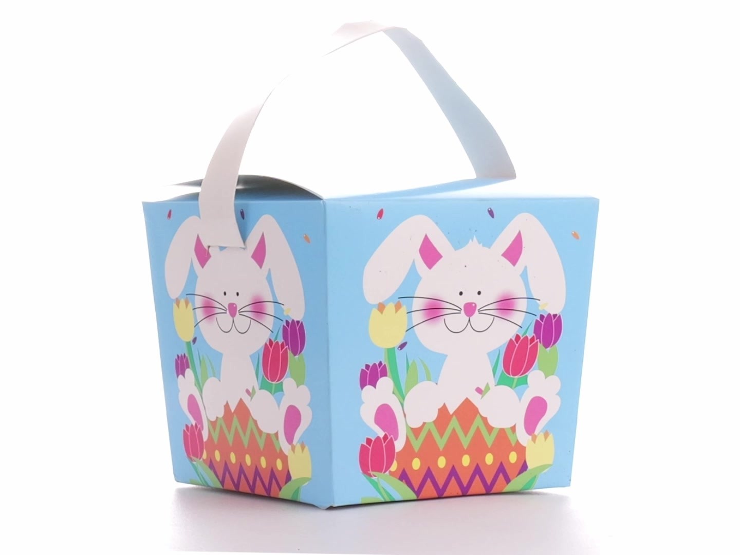 Easter Basket Style Dog Bow - Spring Bunny