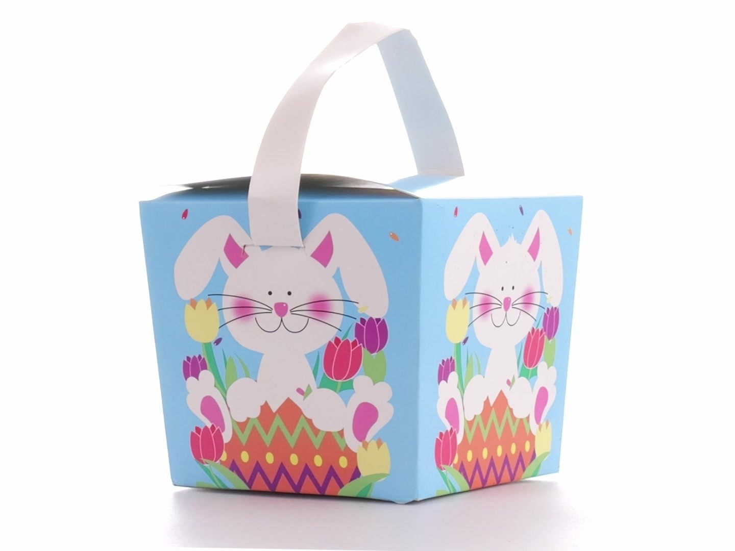 Easter Basket Style Dog Bow - Spring Bunny
