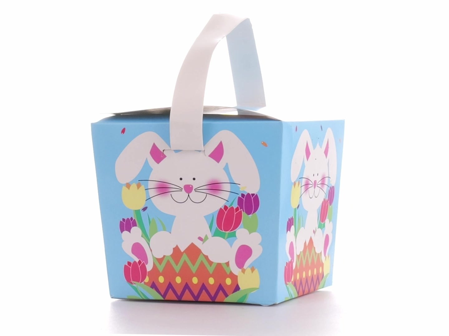 Easter Basket Style Dog Bow - Spring Bunny