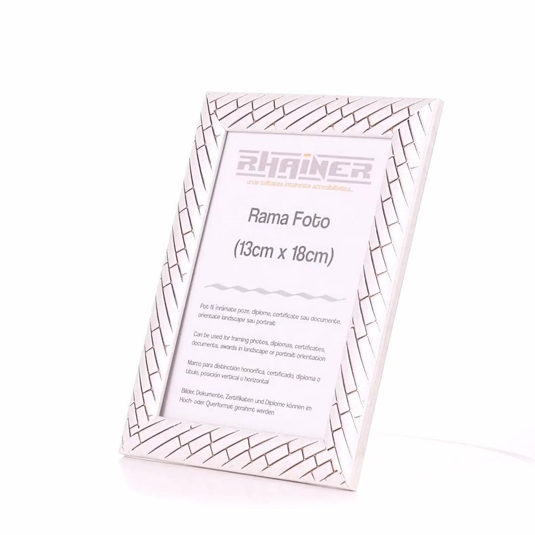 Barrio white+rose gold photo frame 13x18