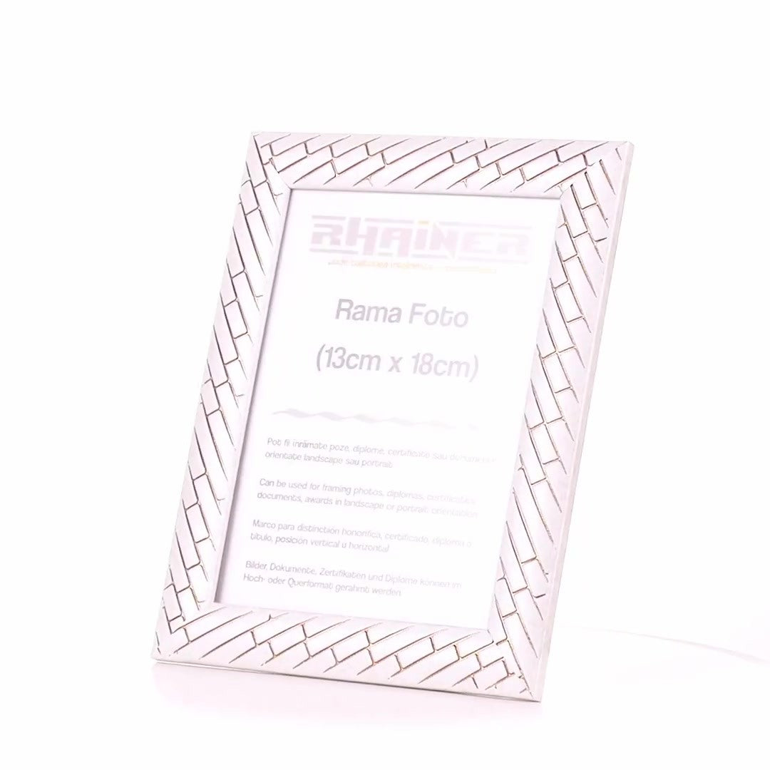 Barrio white+rose gold photo frame 13x18