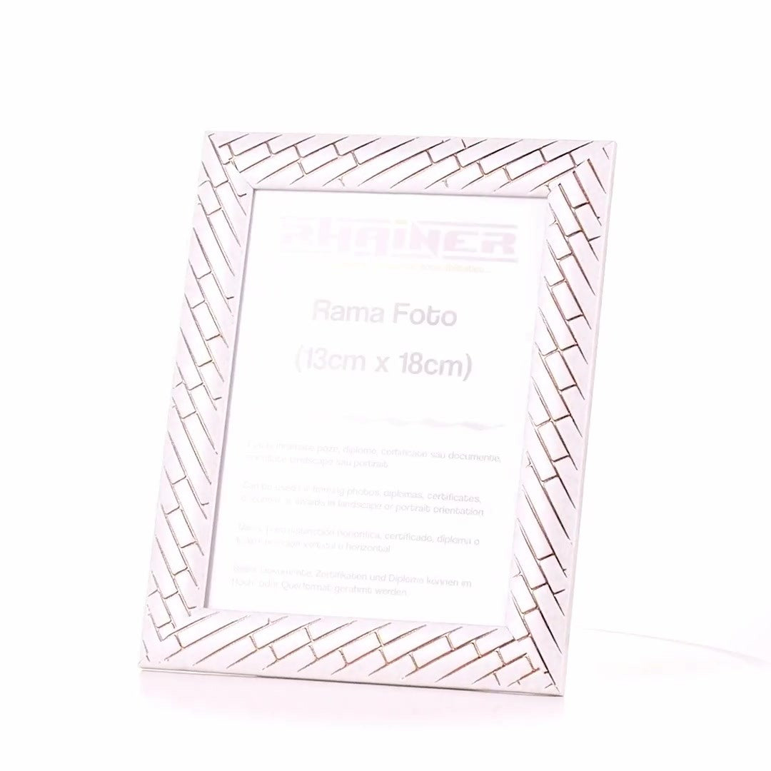 Barrio white+rose gold photo frame 13x18