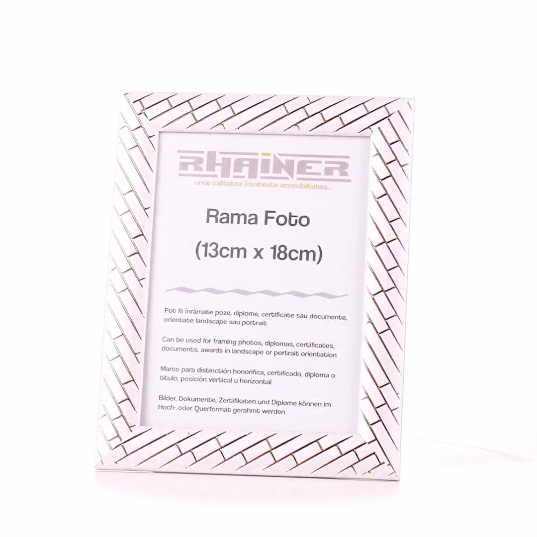 Barrio white+rose gold photo frame 13x18