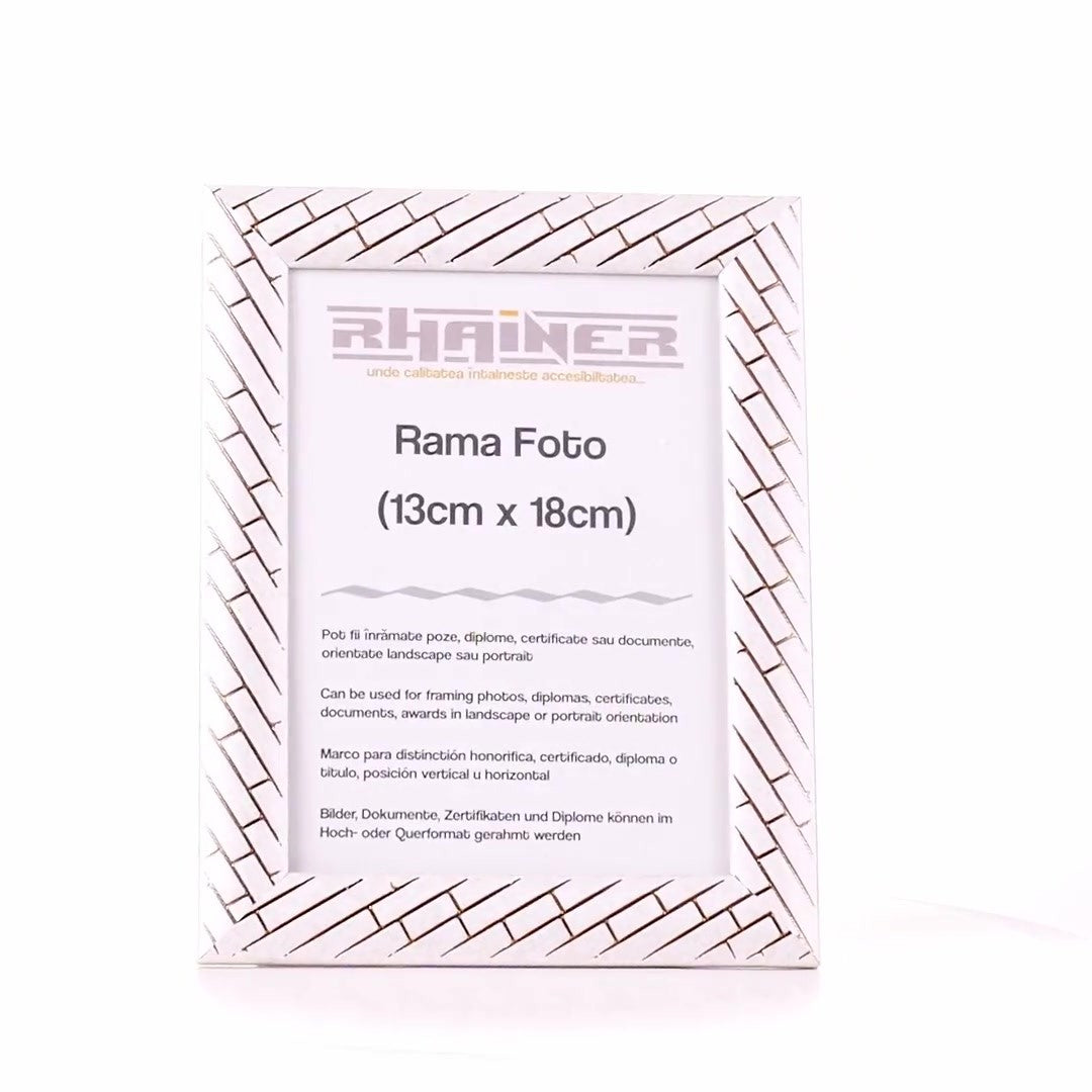 Barrio white+rose gold photo frame 13x18