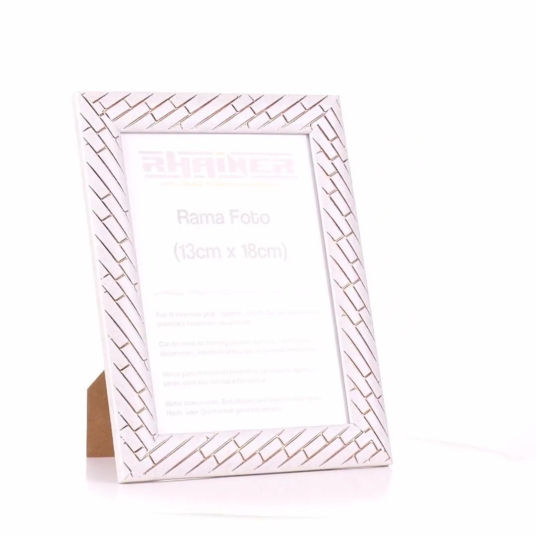 Barrio white+rose gold photo frame 13x18
