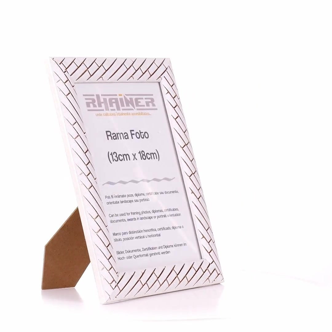 Barrio white+rose gold photo frame 13x18