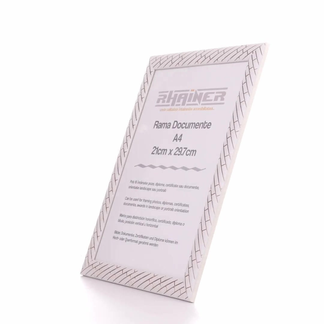 Barrio white+rose gold photo frame A4