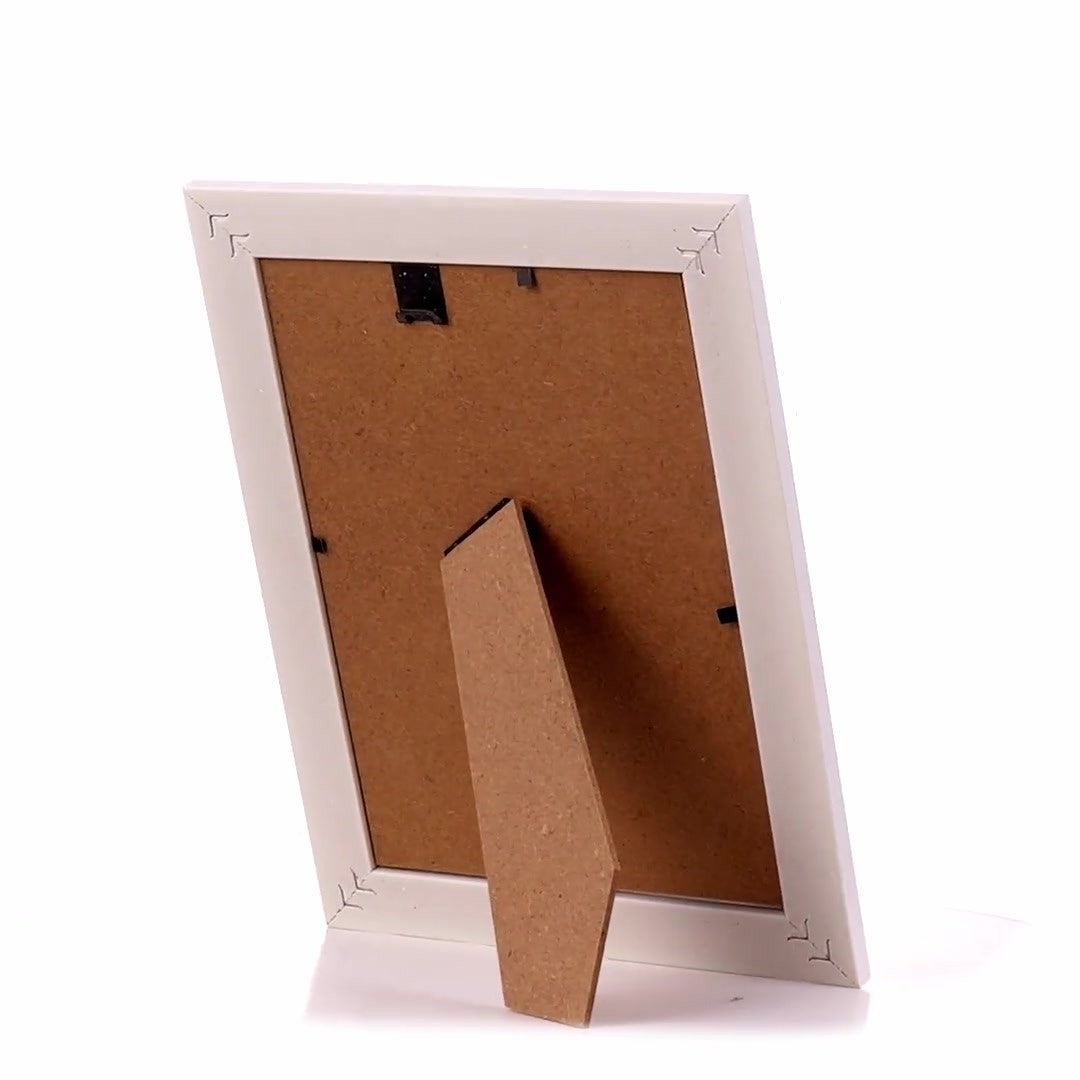 Barrio white+silver photo frame 13x18