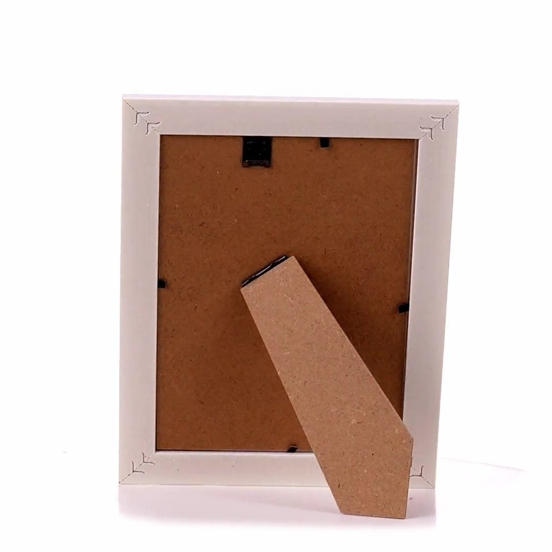 Barrio white+silver photo frame 13x18