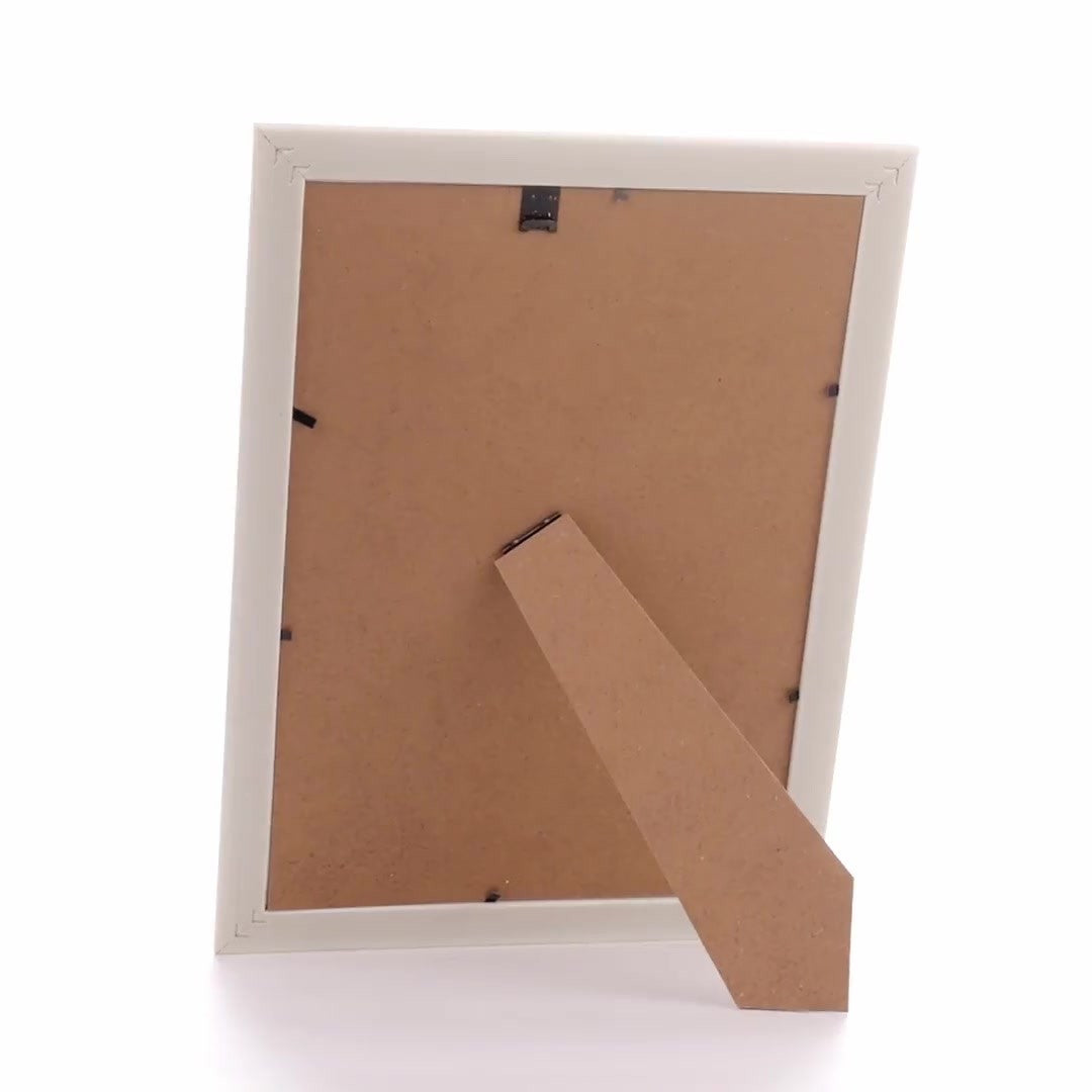 Barrio white+silver photo frame A4