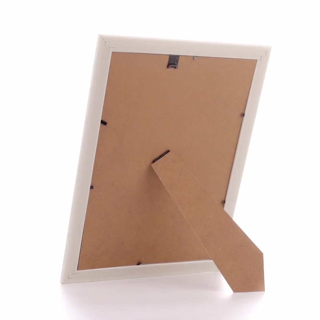 Barrio white+silver photo frame A4