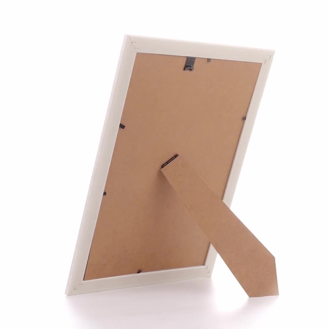 Barrio white+silver photo frame A4