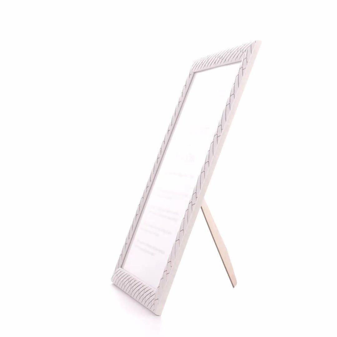 Barrio white+silver photo frame A4