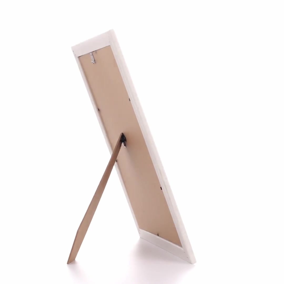 Barrio white+silver photo frame A4