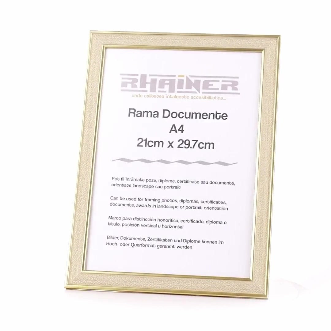 Porto gold photo frame A4