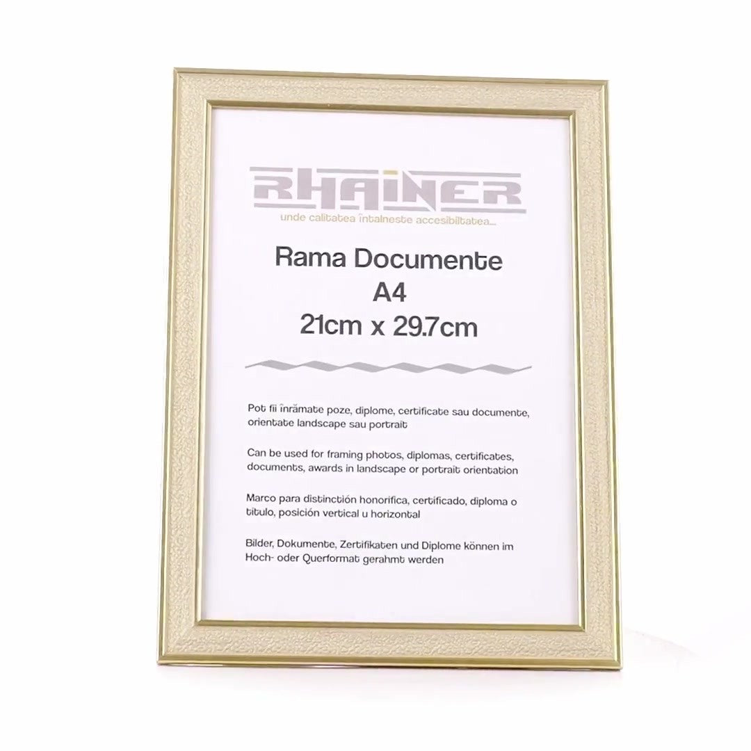 Porto gold photo frame A4