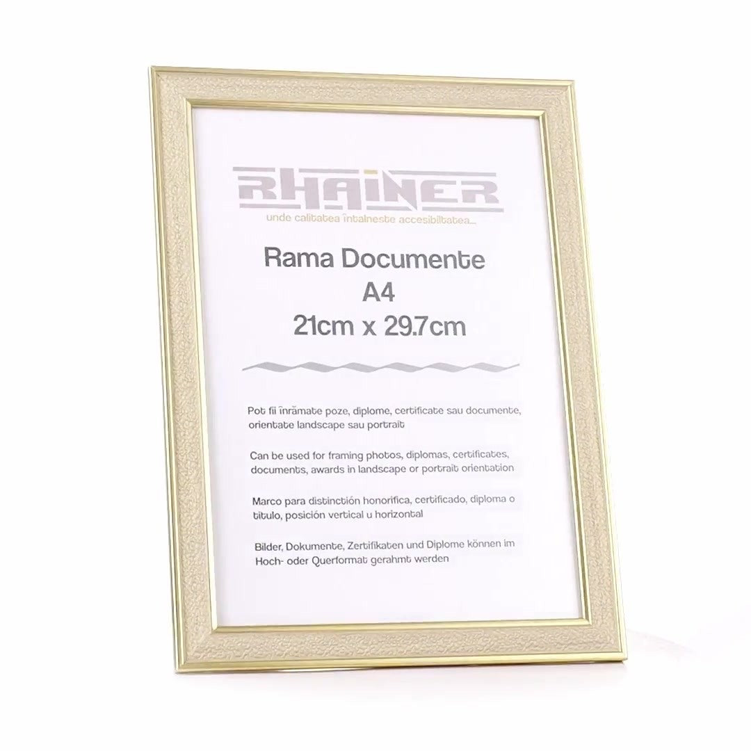 Porto gold photo frame A4