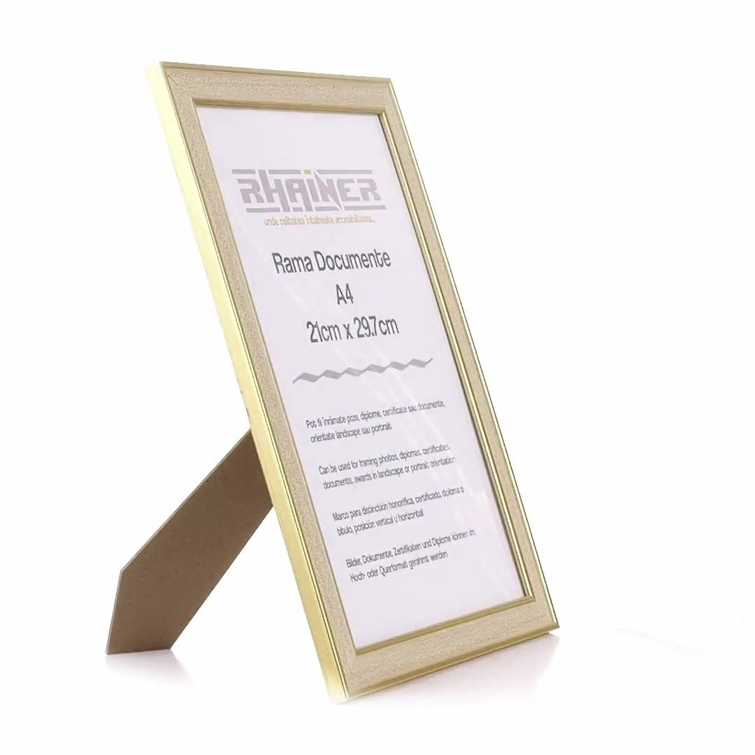 Porto gold photo frame A4