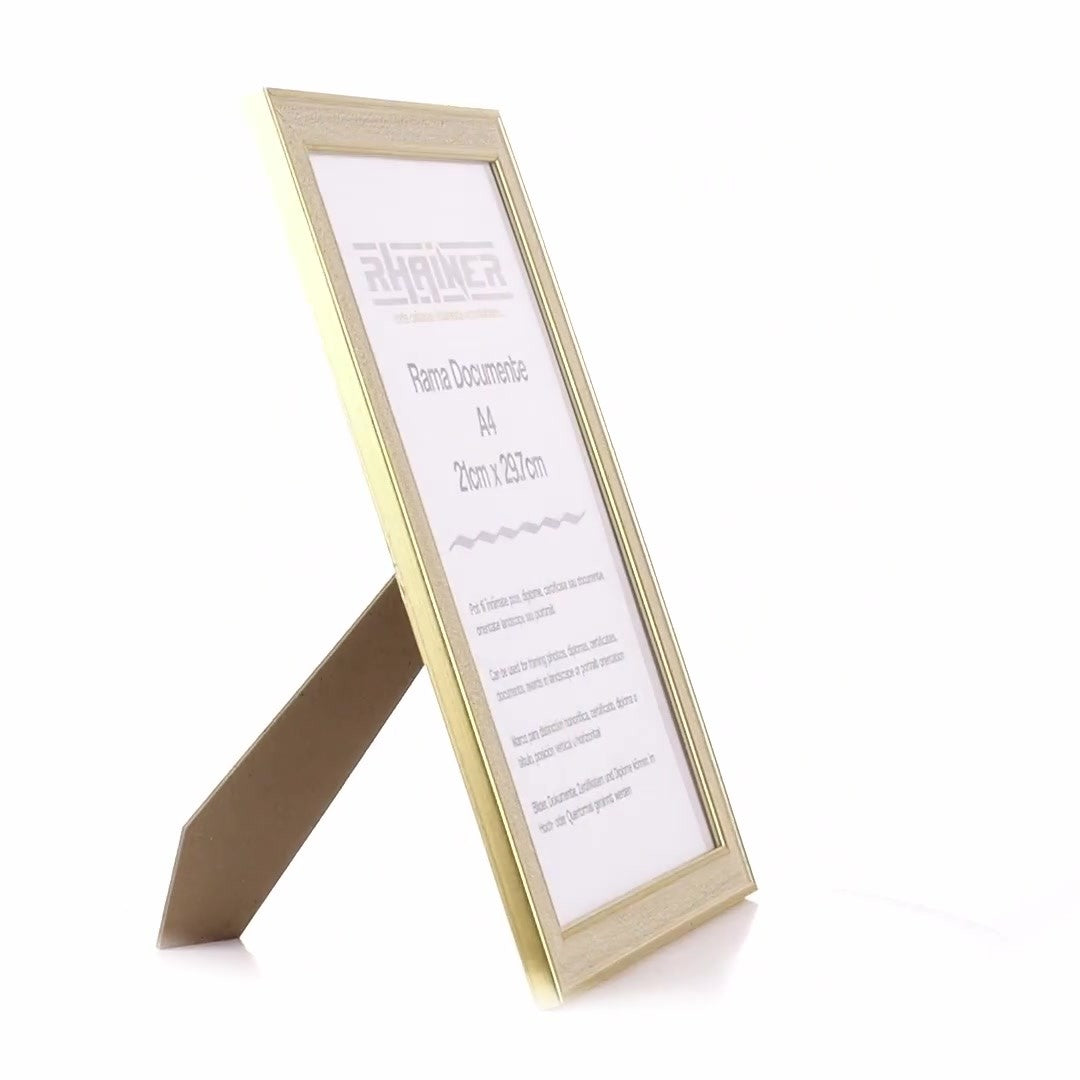 Porto gold photo frame A4