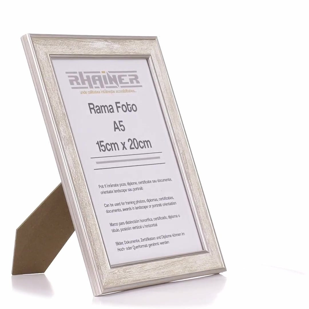 Silver Porto photo frame A5
