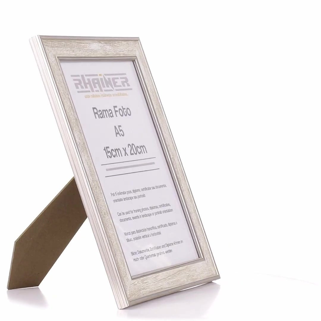 Silver Porto photo frame A5