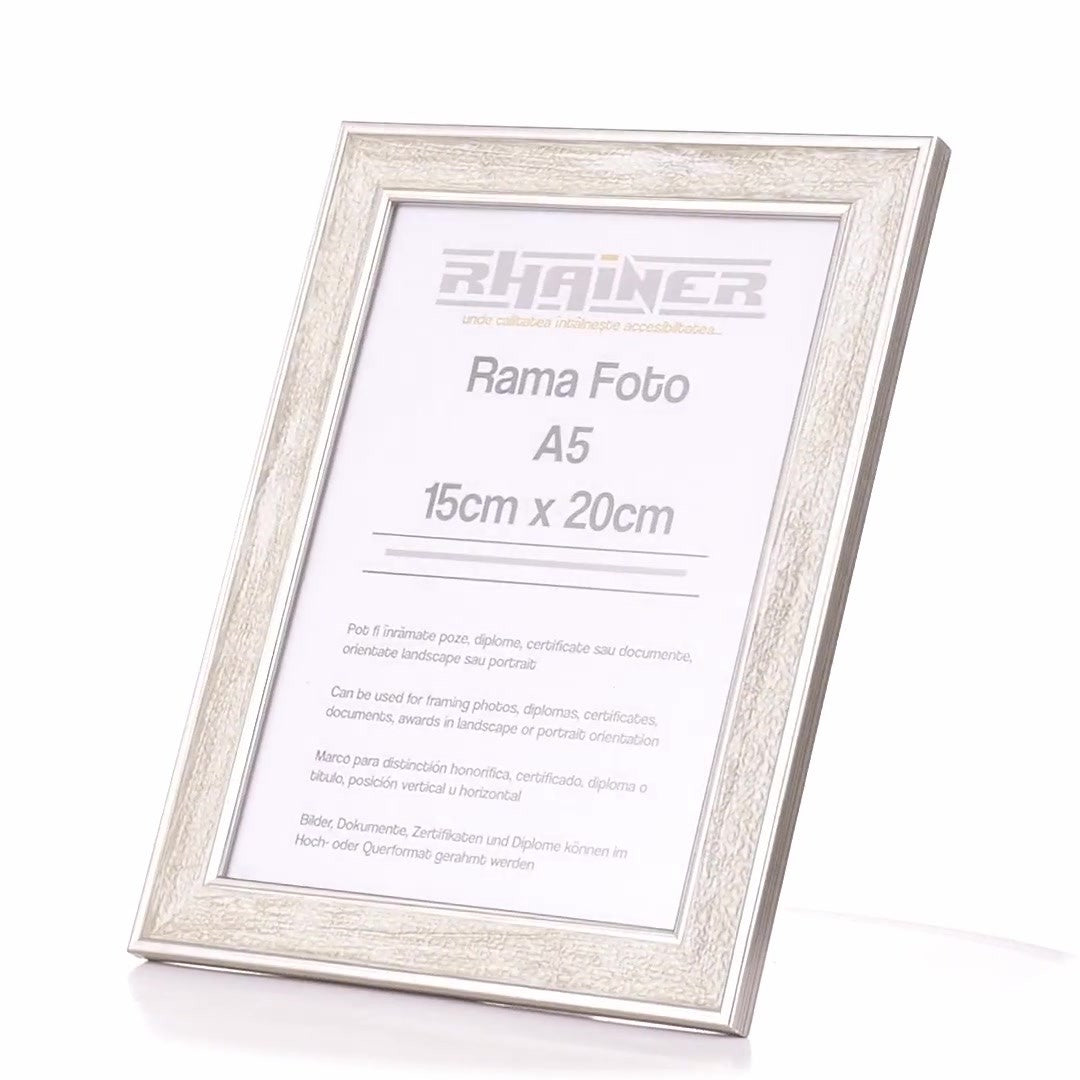Silver Porto photo frame A5