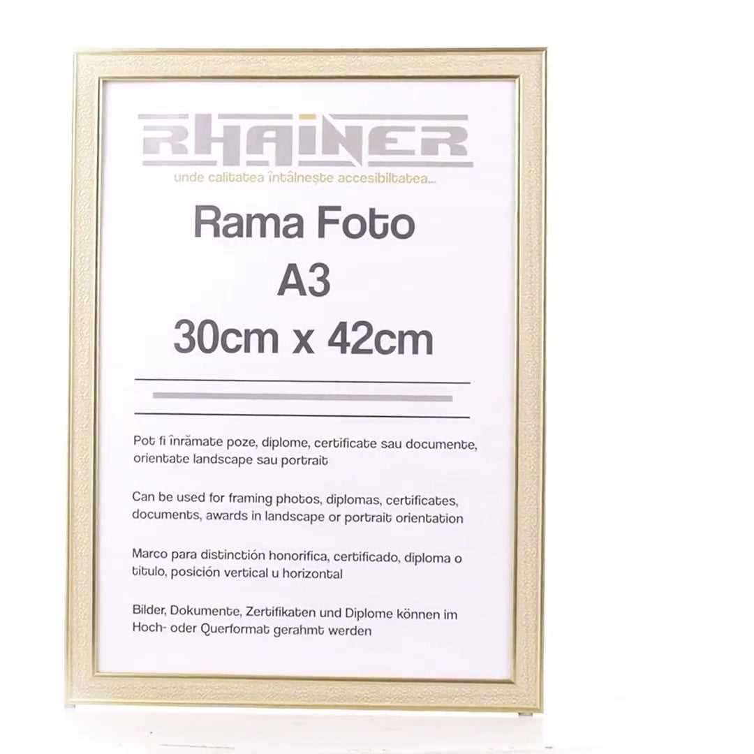 Porto gold photo frame A3