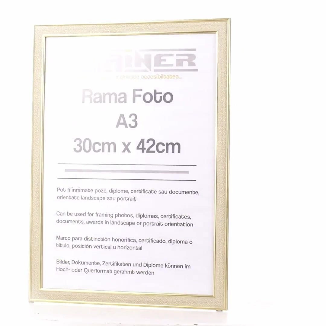 Porto gold photo frame A3