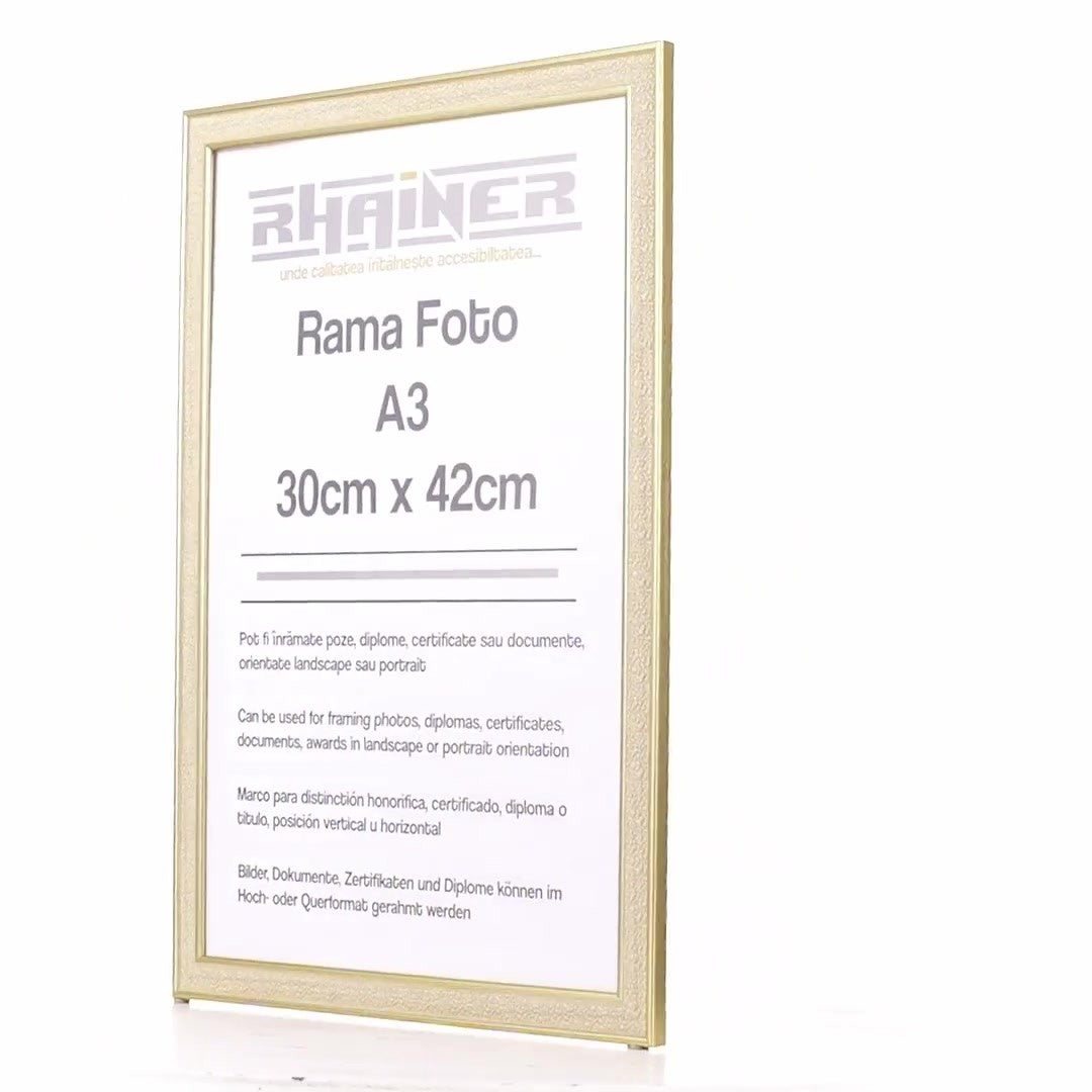 Porto gold photo frame A3
