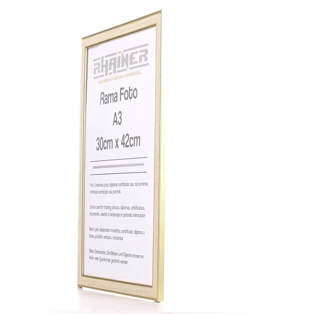 Porto gold photo frame A3