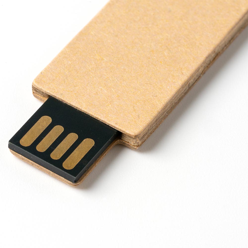 Stick USB 16GB din carton reciclat cu husa de pluta