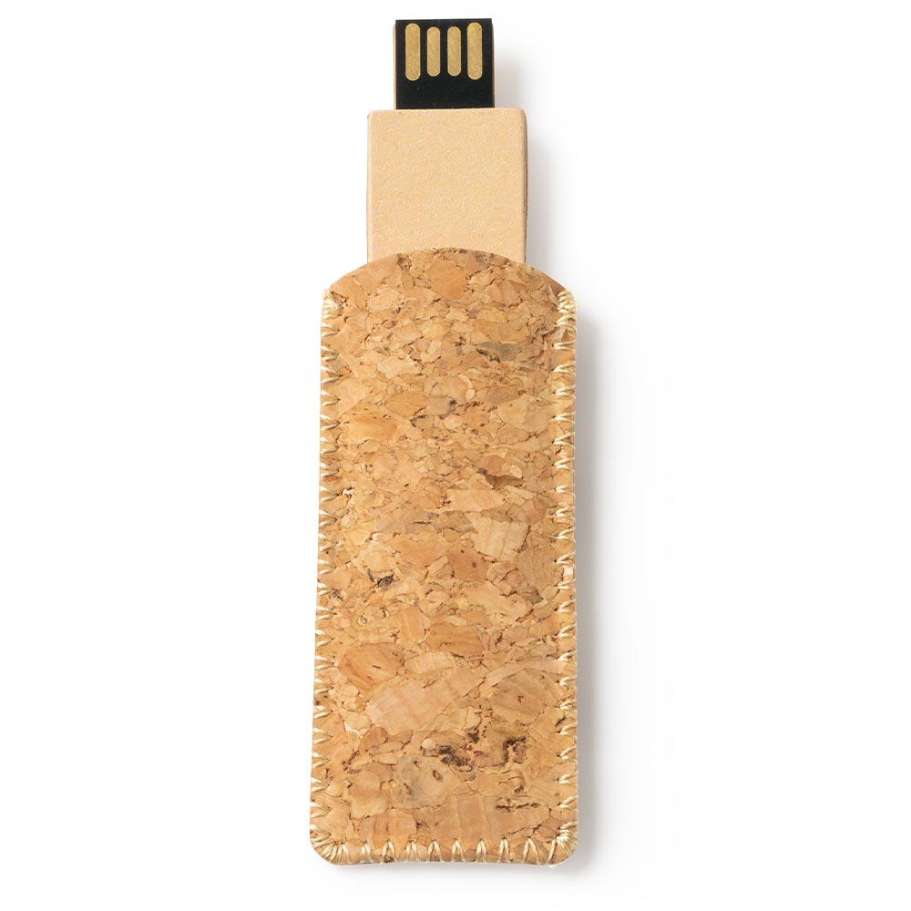Stick USB 16GB din carton reciclat cu husa de pluta