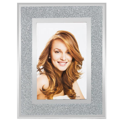 Rama foto sticla SPARK argintie 10x15