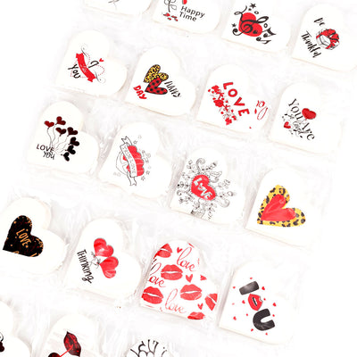 Mini felicitari inima modele LOVE3 - set 140 buc