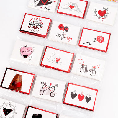 Mini felicitari 6x9 modele LOVE2 - set 120 buc