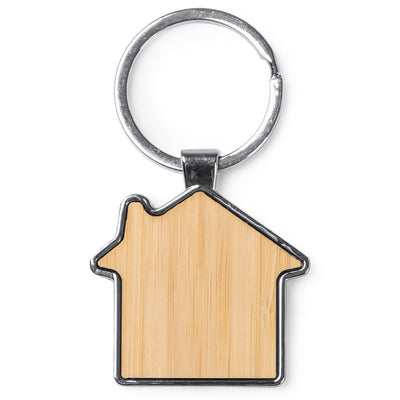 Breloc gravabil casa lemn+metal KO1148S129 - Green Print