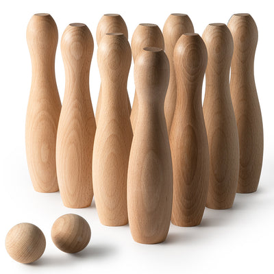 Set joc popice - bowling din lemn