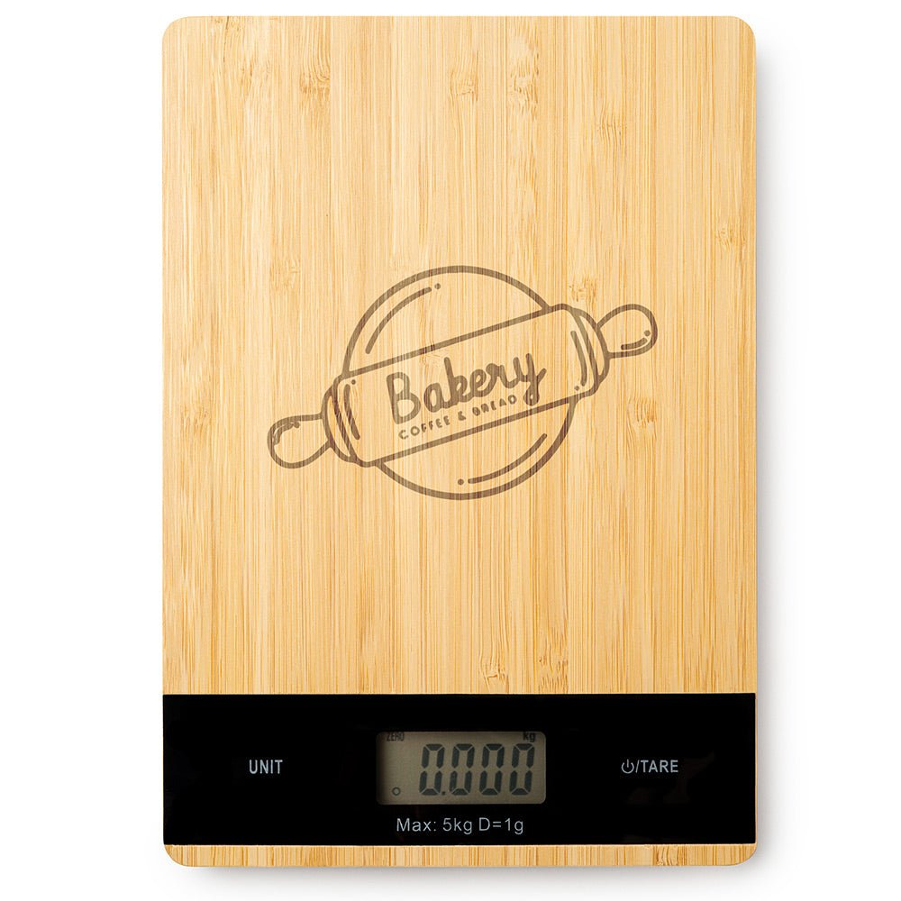 Cantar digital de bucatarie din bambus BC3028S129 - Green Print