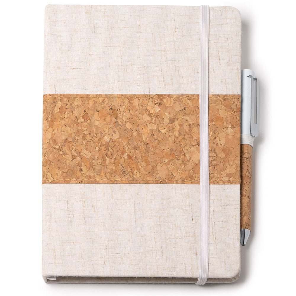 Set premium caiet si pix din pluta HW1323S129 - Green Print