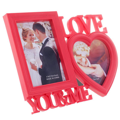 Rama foto colaj rosie LOVE YOU&ME 2 poze HS149720 - Green Print