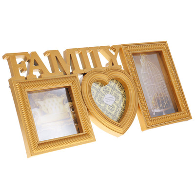 Rama foto colaj Family auriu 3 poze