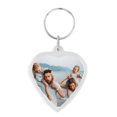 Breloc plastic insertie foto Inima - set 100 buc