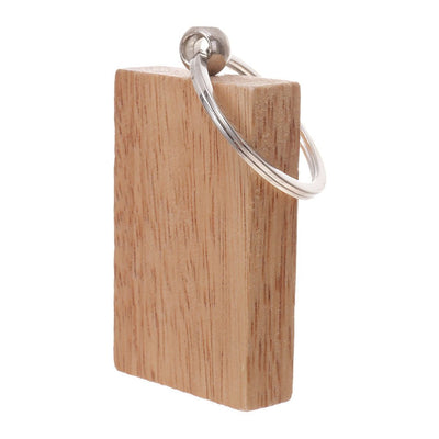 Breloc din lemn gros dreptunghi WD911363 - Green Print