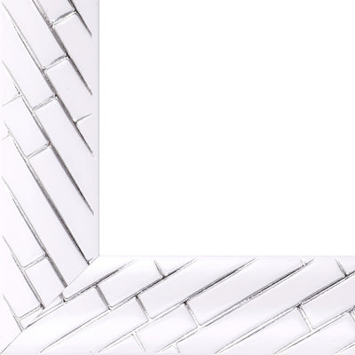 Rama foto Barrio alb+argintiu 13x18