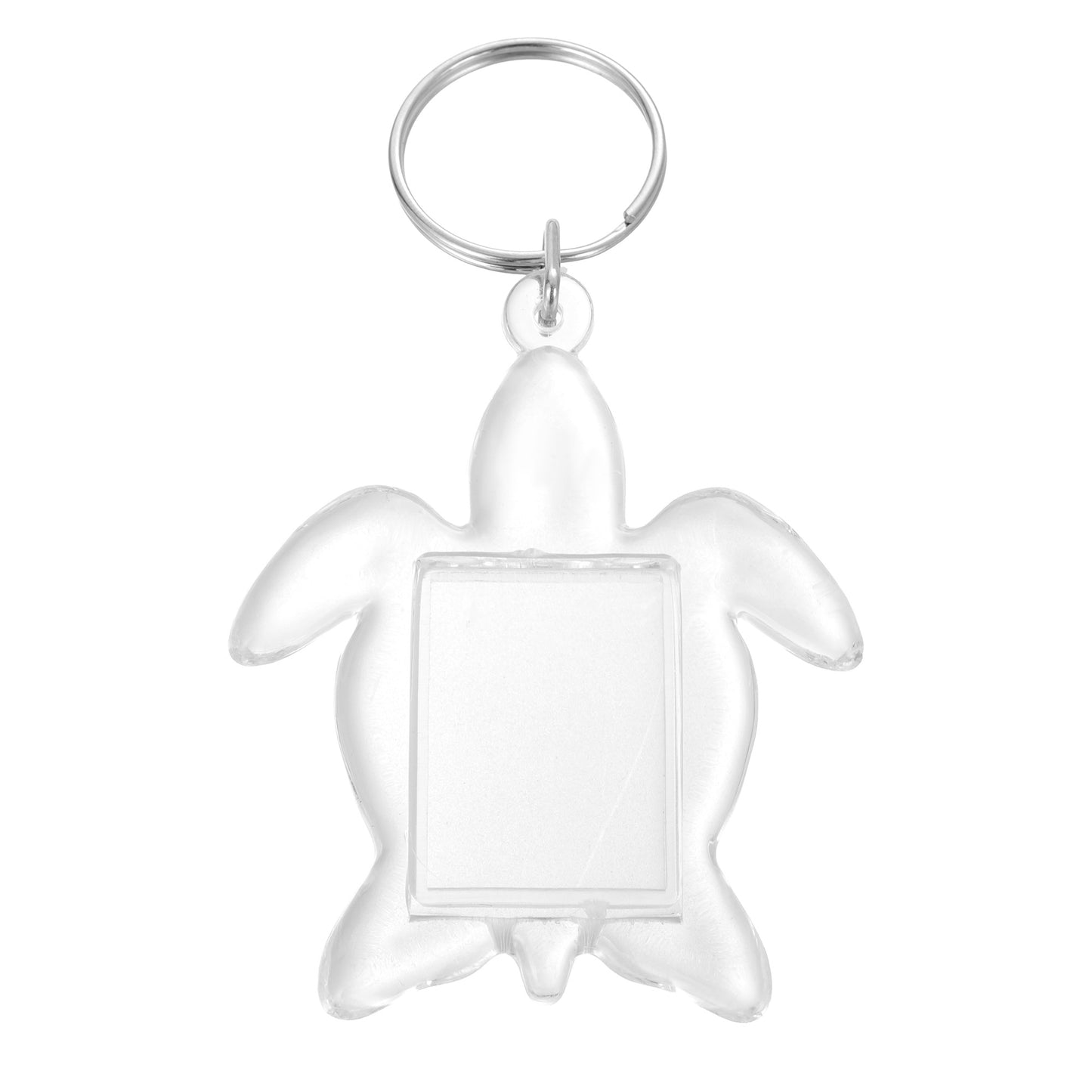 Plastic keychain photo insert TURTLE - set 100 pcs
