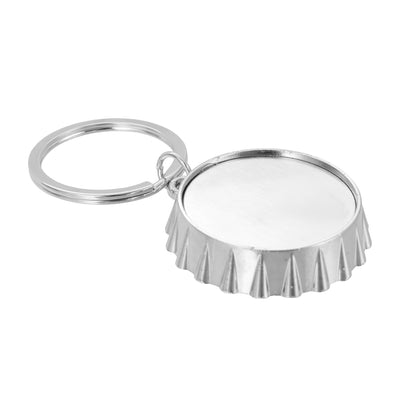 Breloc metalic tip capac de bere cu desfacator - sublimabil