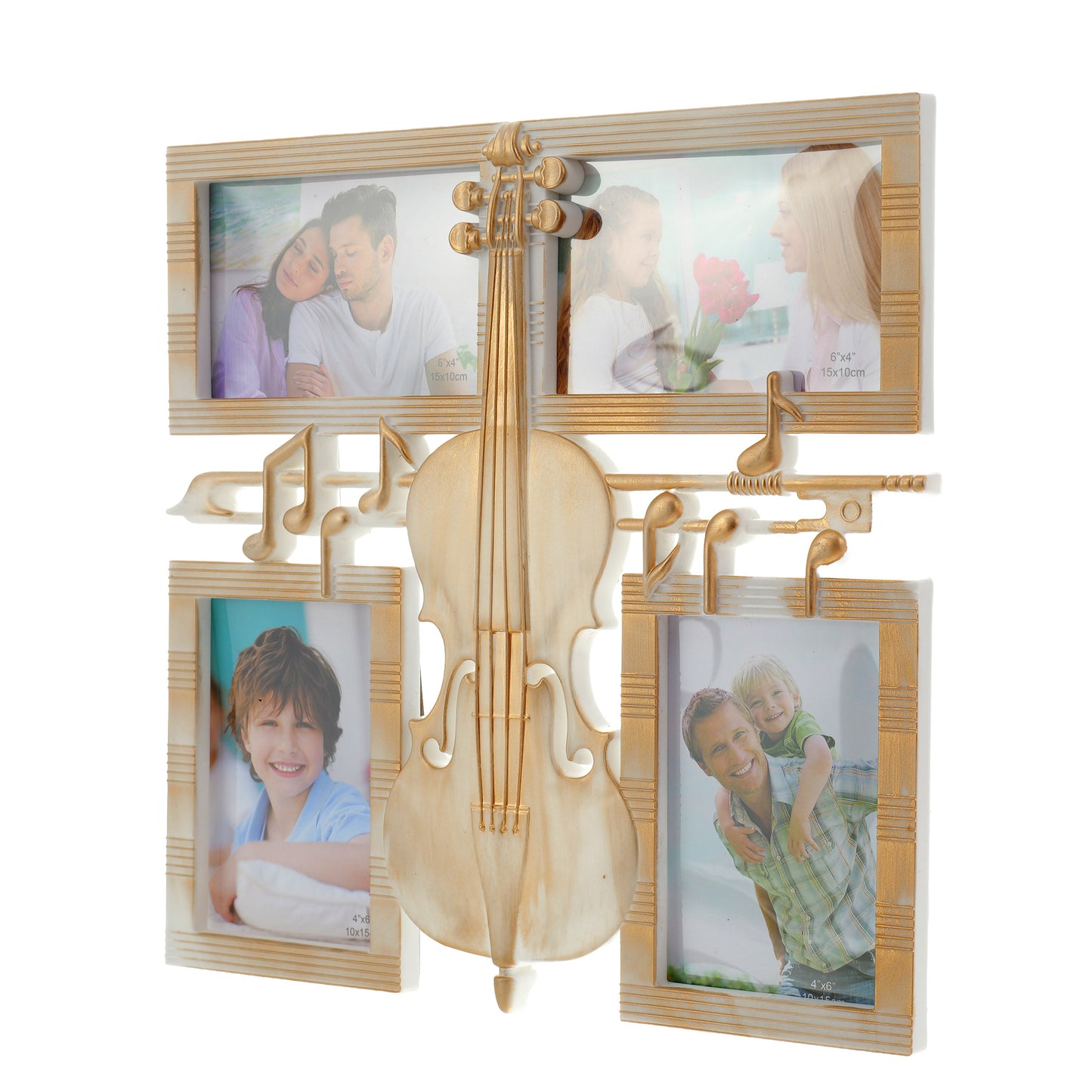 Photo frame collage Violin 4 photos